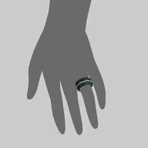 Black Jade Double Band Eternity Ring