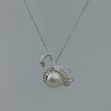 Load image into Gallery viewer, Baroque South Sea Pearl Swan Pendant
