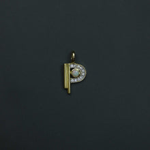 Load image into Gallery viewer, XII Gem Set Letter Pendant