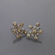 Load image into Gallery viewer, Cognac Diamond Star Earrings
