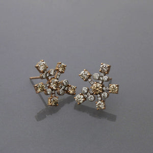 Cognac Diamond Star Earrings