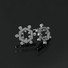 Load image into Gallery viewer, Hexagon Snowflake Diamond Earrings
