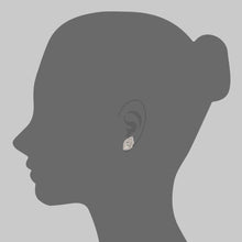 Load image into Gallery viewer, Diamond Bezel and Mother of Pearl Leaf Earrings
