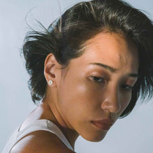 Load image into Gallery viewer, PS ILY Eternity Earrings in Mother of Pearl or Onyx Inlay