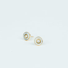Load image into Gallery viewer, PS ILY Eternity Earrings in Mother of Pearl or Onyx Inlay