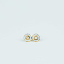 Load image into Gallery viewer, PS ILY Eternity Earrings in Mother of Pearl or Onyx Inlay