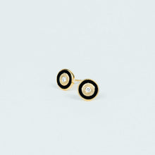 Load image into Gallery viewer, PS ILY Eternity Earrings in Mother of Pearl or Onyx Inlay