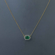 Load image into Gallery viewer, Hex Zambian Emerald Pendant with Diamonds
