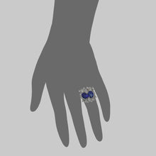 Load image into Gallery viewer, Tanzanite and Rose Cut White Sapphire Ring
