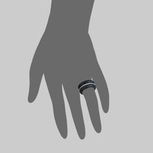 Load image into Gallery viewer, Black Jade Double Band Eternity Ring
