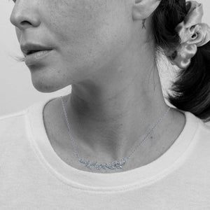 Pear and Marquise Diamond Fragment Necklace