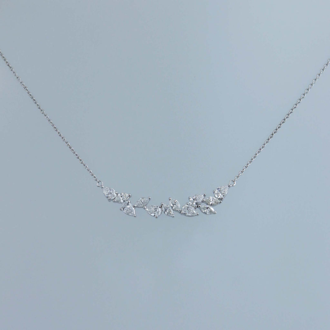 Pear and Marquise Diamond Fragment Necklace