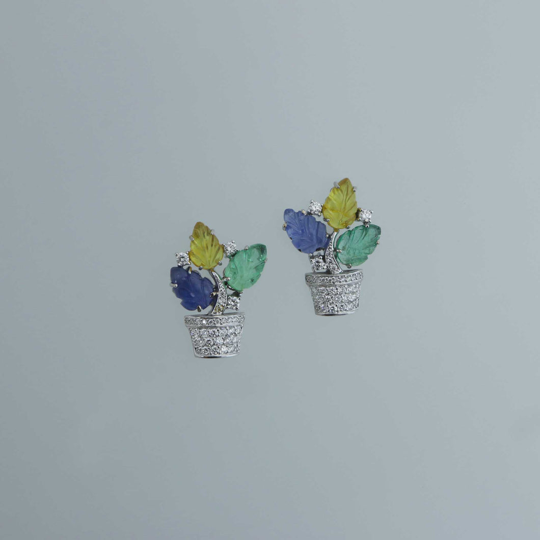 Meli Melo Potted Palm Earrings