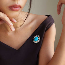 Load image into Gallery viewer, Exceptional Persian Turquoise Brooch

