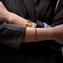 Load image into Gallery viewer, Burma Ruby and Zambian Emerald Hearts Tennis Bracelet
