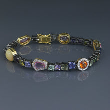 Load image into Gallery viewer, Fragment Multi Colored Sapphire, Spinel and Opal Tennis Bracelet
