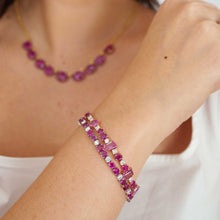 Load image into Gallery viewer, Burma Ruby and Diamond Tennis Bracelet
