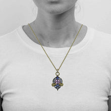 Load image into Gallery viewer, Arabesque Pendant in Kunzite, Moonstones and Sapphires
