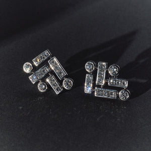 Diamond Segment Earrings