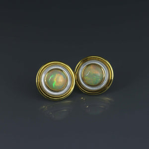 Ethiopian Opal Circles Earring