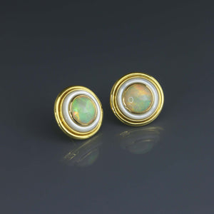Ethiopian Opal Circles Earring