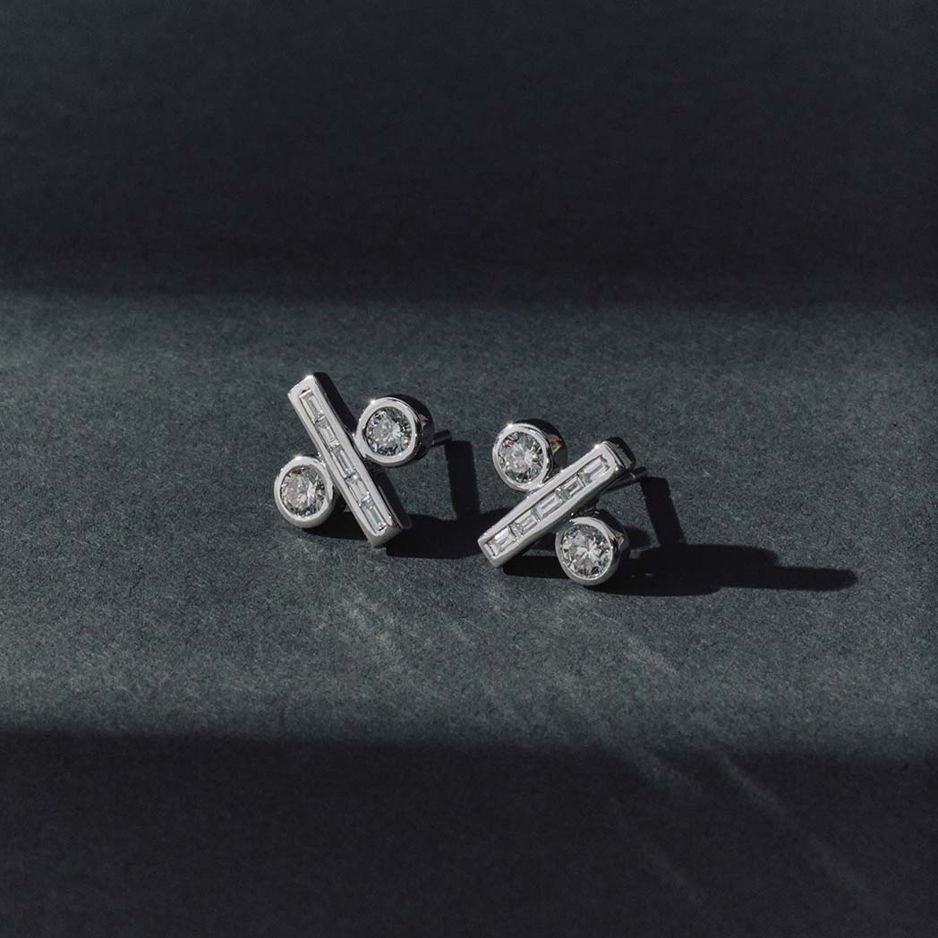 % Diamond Earrings