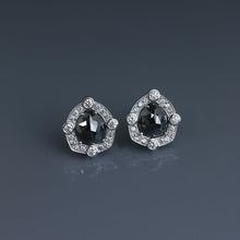 Load image into Gallery viewer, Black and White Diamond Earrings
