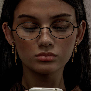 Cuban Fringe Chain Drop Earrings