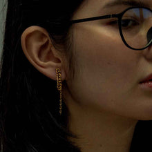 Load image into Gallery viewer, Mismatched Chain Drop Earrings

