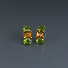 Load image into Gallery viewer, Peridot and Citrine Half Hoops
