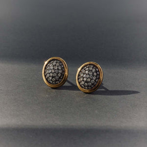 Egg Colored Diamond Pave Earrings
