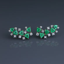 Load image into Gallery viewer, Zambian Emerald Trillants Ear Crawlers

