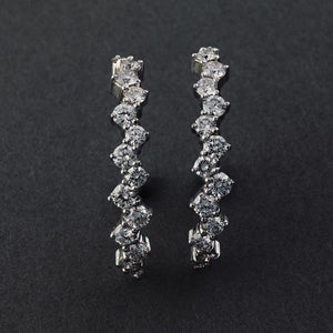 Fragment Diamond Lobe Hoops
