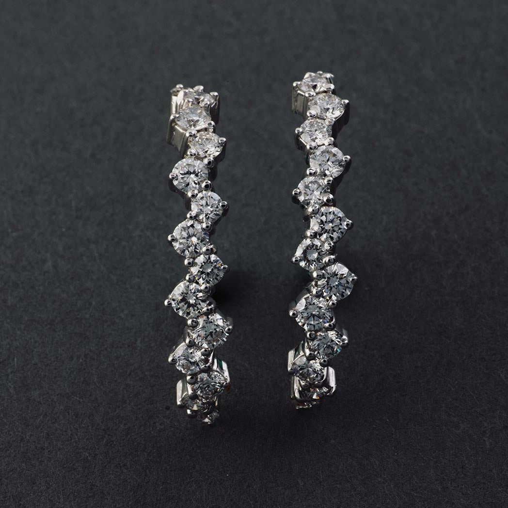 Fragment Diamond Lobe Hoops