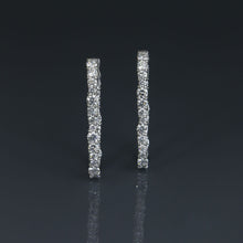 Load image into Gallery viewer, Ellipse In and Out Diamond Hoop Earrings
