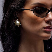Load image into Gallery viewer, Large Baroque Champagne Satellite Earrings
