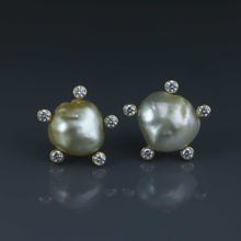 Load image into Gallery viewer, Baroque South Sea Pearl Satellite Earrings

