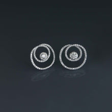 Load image into Gallery viewer, Diamond Pave Spiral Earrings
