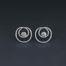Load image into Gallery viewer, Diamond Pave Spiral Earrings
