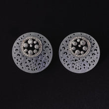 Load image into Gallery viewer, Lavender Jadeite Disc Diamond Earrings
