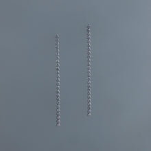 Load image into Gallery viewer, 3 Prong Diamond Line Drop Earrings
