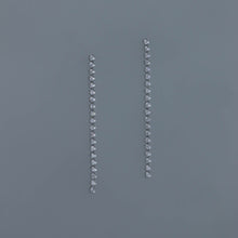 Load image into Gallery viewer, 4 Prong Diamond Line Drop Earrings
