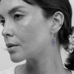 Morganite Pear Drop Earrings