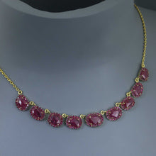Load image into Gallery viewer, Mozambique Ruby Mosaic Necklace
