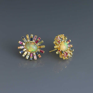 Ethiopian Opal Radiant Earrings