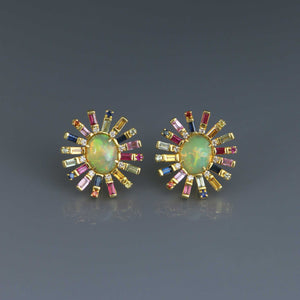 Ethiopian Opal Radiant Earrings