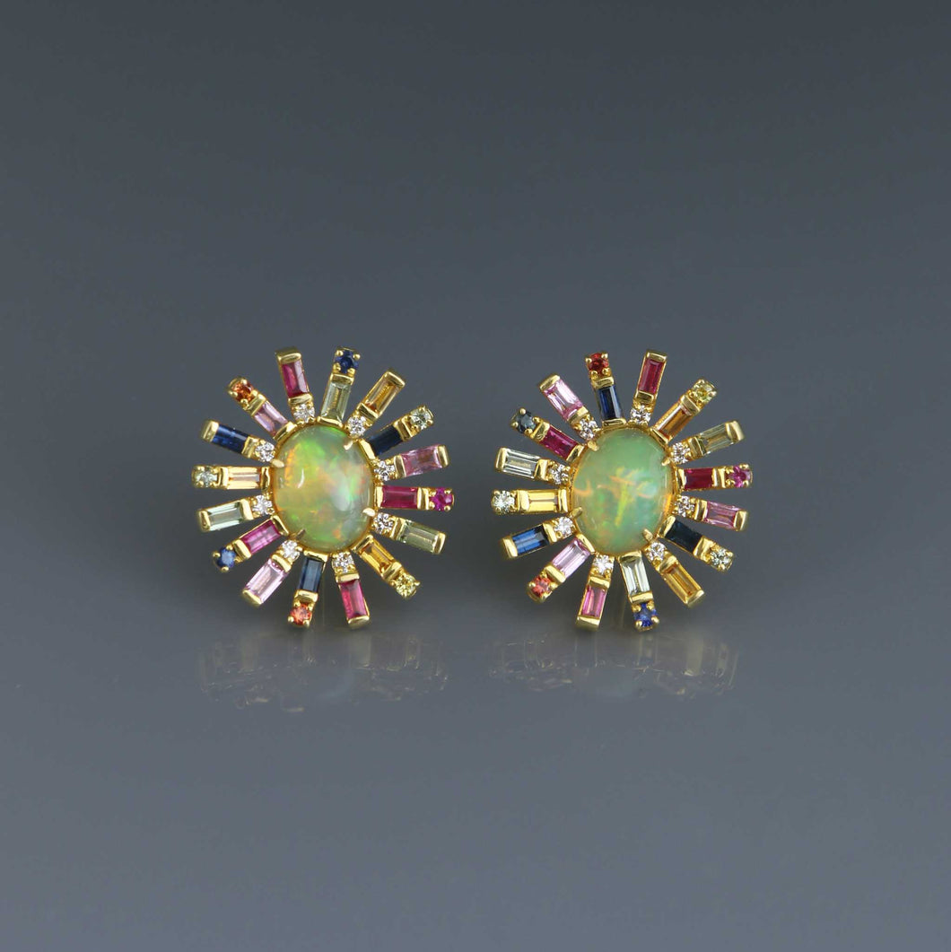 Ethiopian Opal Radiant Earrings