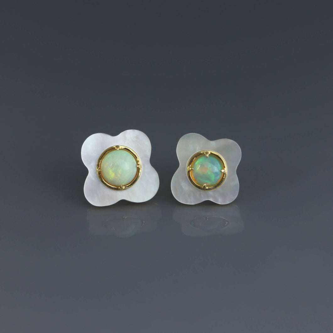 Ethiopian Opal Sunny Side Earrings