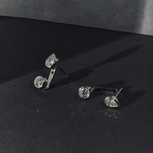 Load image into Gallery viewer, Pear and Round Diamond Over Under Earrings
