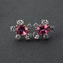 Load image into Gallery viewer, Pink Tourmaline Satellite Earrings
